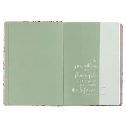 Floral Faux Leather Devotional NLT Bible for Women