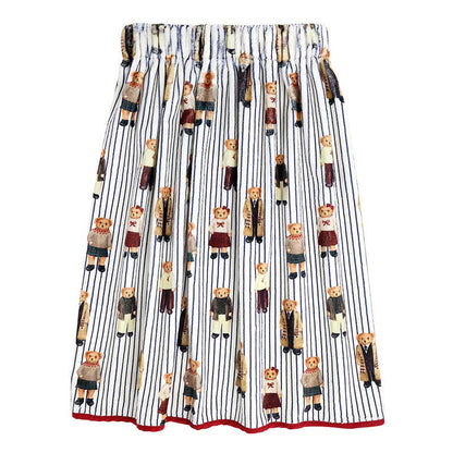 Navy Stripes + Bears with Bow Spa Wrap