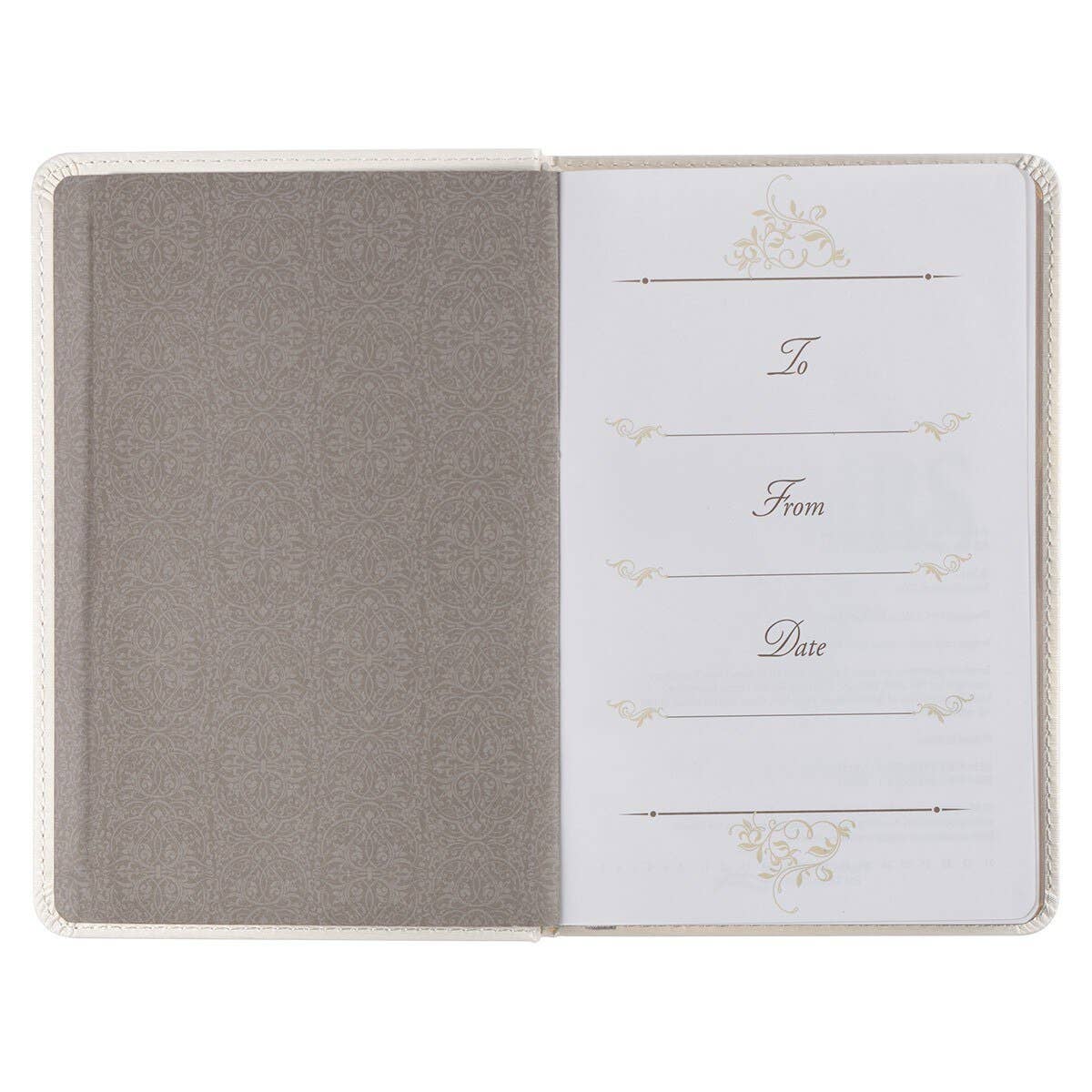White Faux Leather Devotional for Mr. & Mrs.