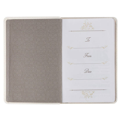 White Faux Leather Devotional for Mr. & Mrs.