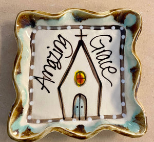 Drip Church Amazing Grace Candle Plate