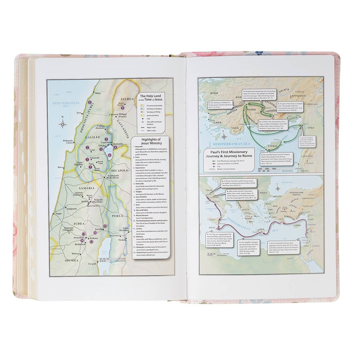 Floral Giant Print Standard-size Faux Leather KJV Bible