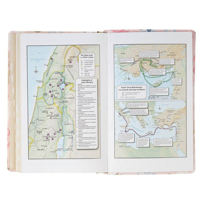 Floral Giant Print Standard-size Faux Leather KJV Bible