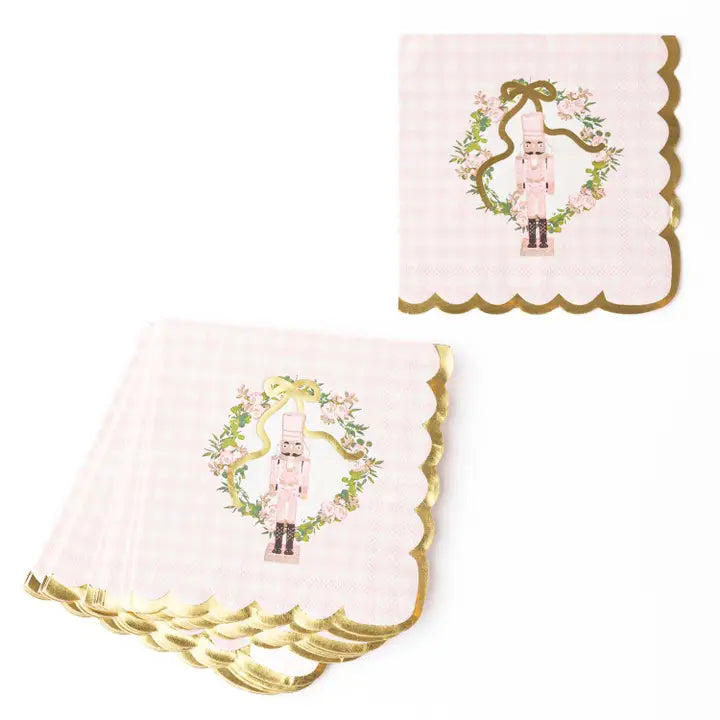Sugarplum Gingham Paper Beverage Napkin Packs