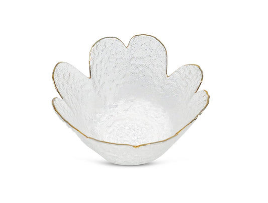 Small Gold Rim Flower Shaped Bowl