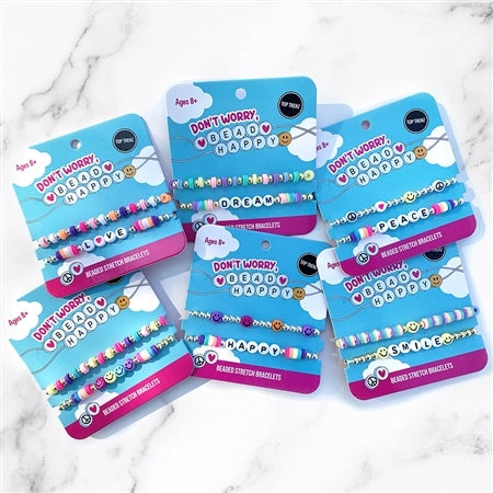 Don't Worry Bead Happy - Stretch Beaded Bracelets