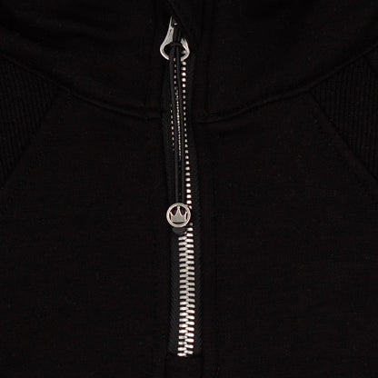 Youth Black 1/4 Zip Cropped Sweatshirt