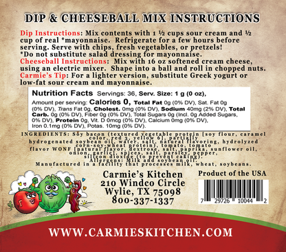 Carmie's BLT Dip & Cheeseball Mix