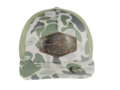 Dog Old School Camo Trucker Hat