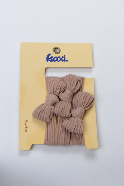Kaxi Nylon Bow Slick Back Hair Ties