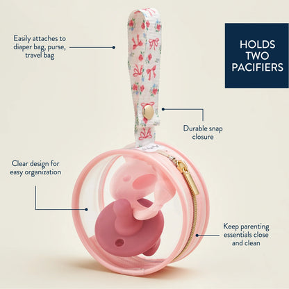 Itzy Ritzy Clear Paci Case - Bows