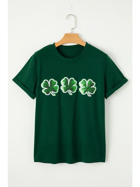 St. Patty's Sequin Clover Tee