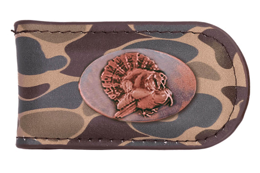 Brown & Tan Camo Turkey Money Clip