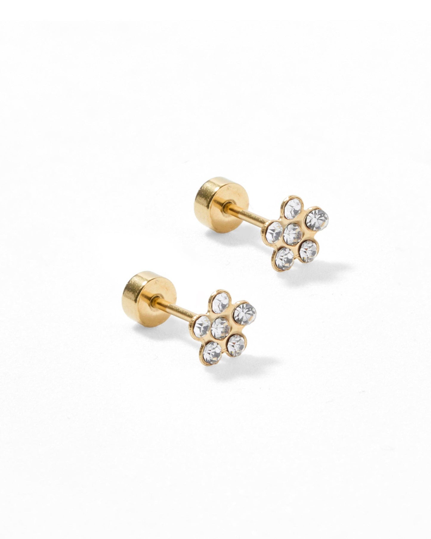 Lyla Clear Screwback Stud Earrings