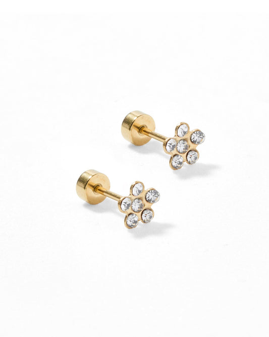 Lyla Clear Screwback Stud Earrings