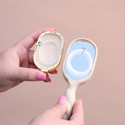 TELETIE Mini Detangler Brush for Medium Hair | Tan