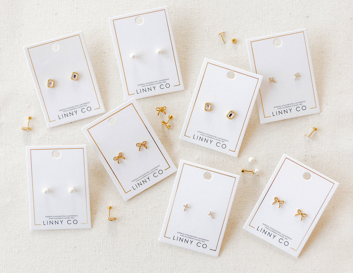 Sadie Gold Screwback Stud Earrings