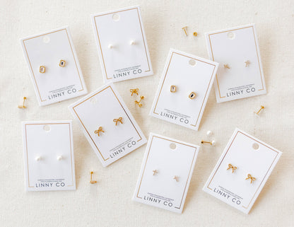Sadie Gold Screwback Stud Earrings