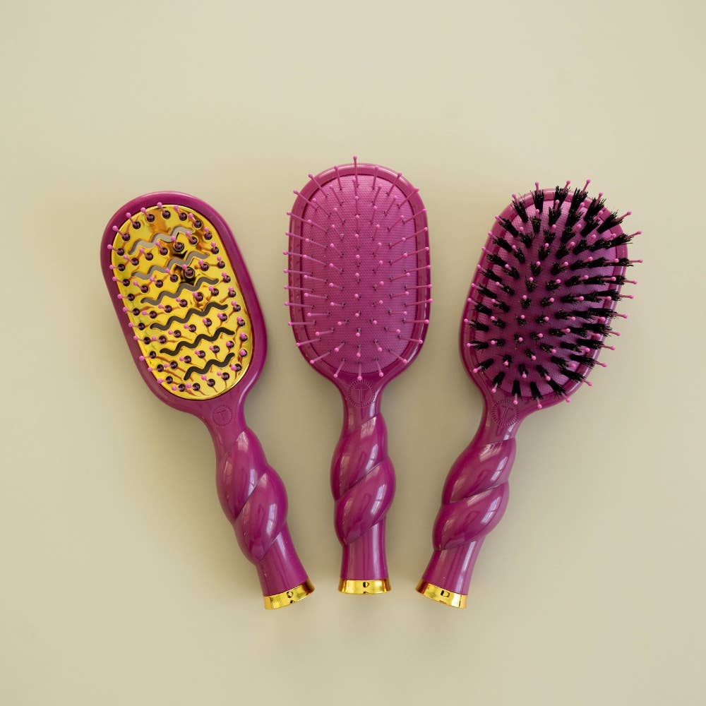 TELETIE Mini Vented Hair Brush | Mulberry