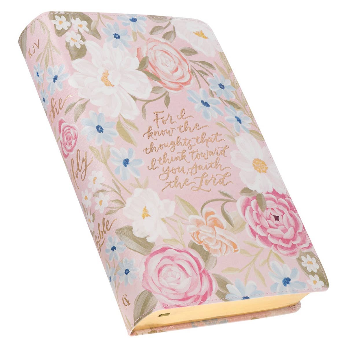 Floral Giant Print Standard-size Faux Leather KJV Bible