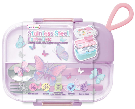 Tie Dye Butterfly Stainless Steel Bento Box