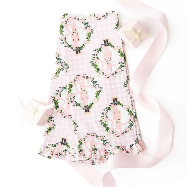 Sugarplum Gingham Ruffle Kitchen Towel Set