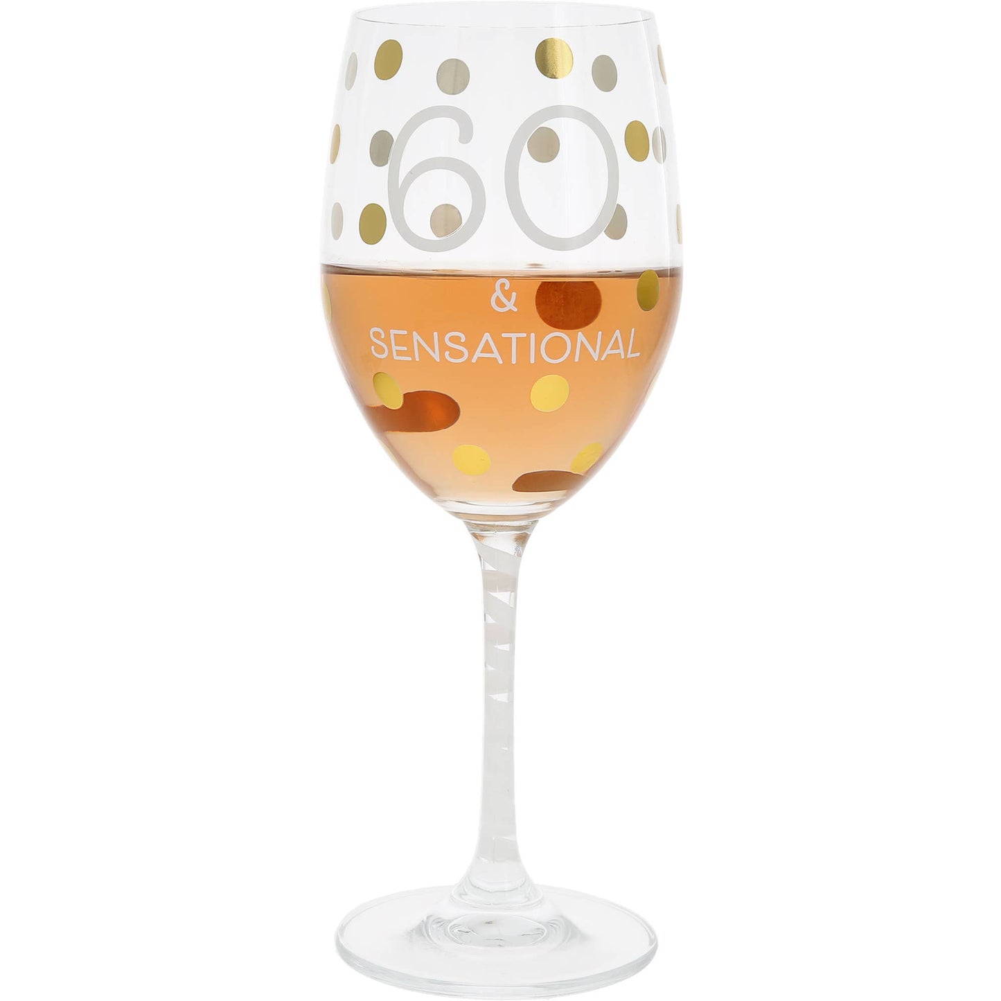 60th Gift Boxed 16 oz Crystal Wine Glass