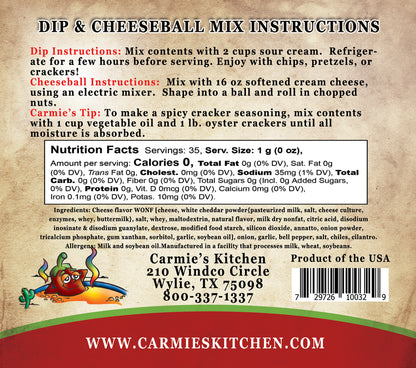 Carmie's Chipotle Cheddar Dip & Cheeseball Mix