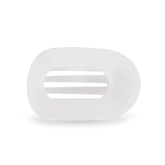 Flat Round Hair Clip | Medium | Coconut White