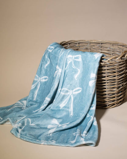 Light Blue Hannah Bow Throw