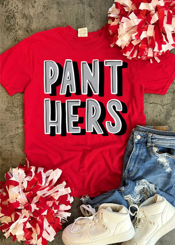 Red Quirky Panthers Tee