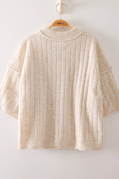 Allie Ribbed Knit Sweater