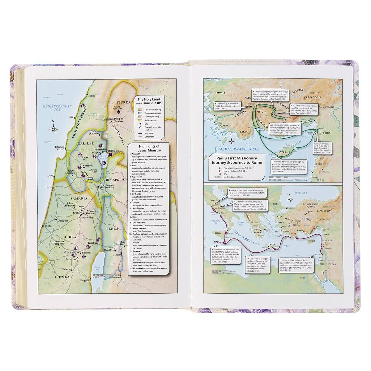 Floral Giant Print Full-Size Faux Leather KJV Bible