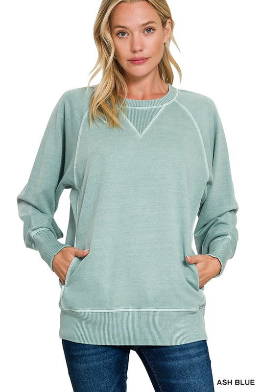 Ash Blue Stacey Front Pocket Pullover