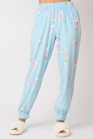 Baby Blue Fleece Nutcracker Jogger Pants