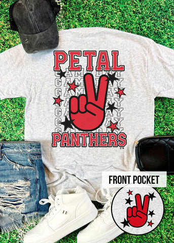 Petal Panther Peace Sign Spirit Tee