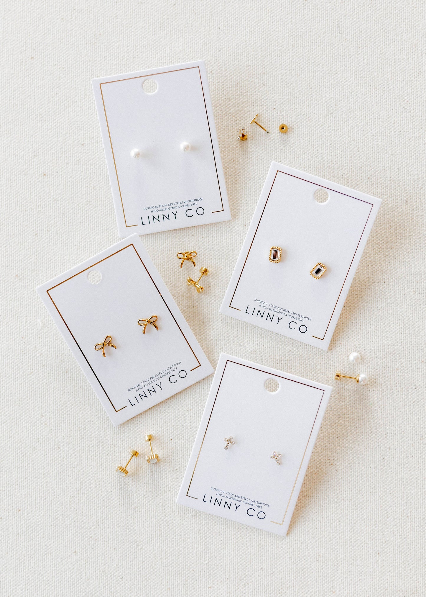 Sadie Gold Screwback Stud Earrings