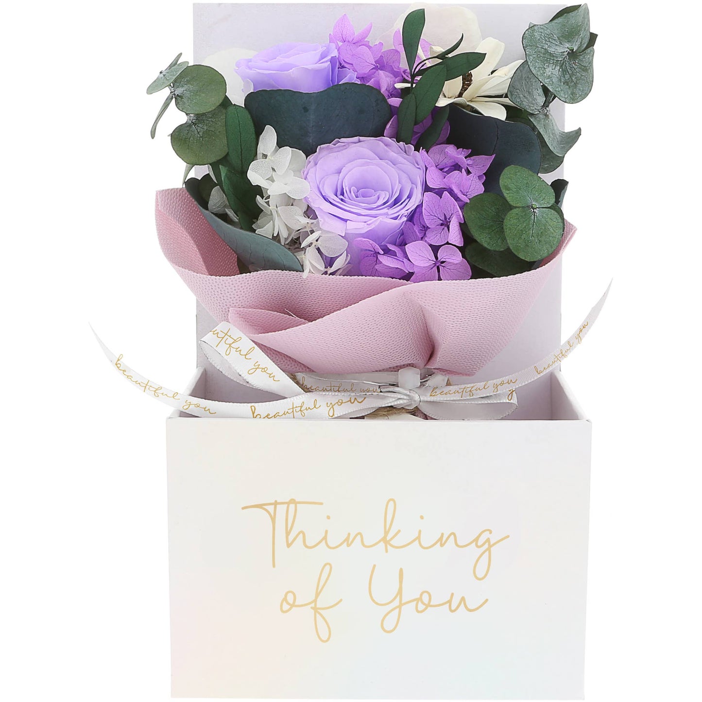 Purple Thinking of You Preserved Floral Bouquet