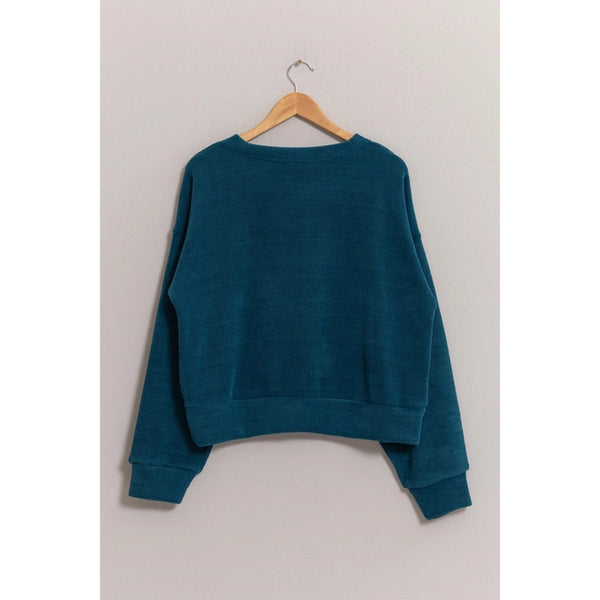 Dark Teal Lillie Soft Knit Sweater