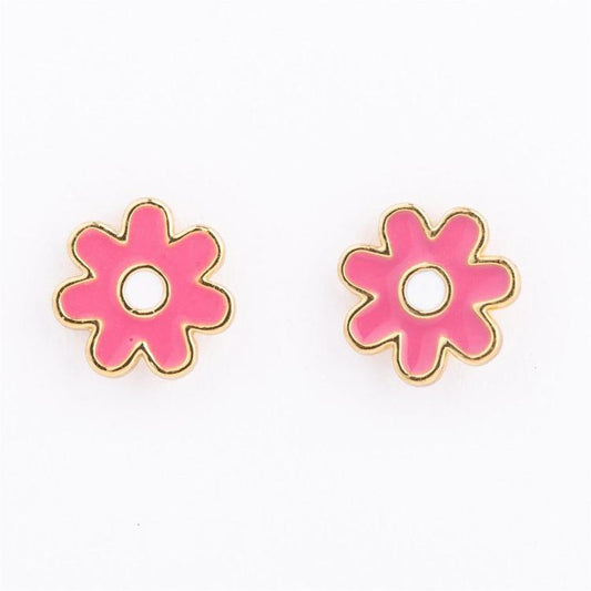 Michelle McDowell Girl Pink Flower Earrings