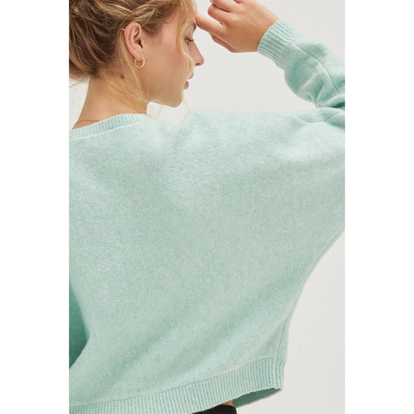 Mint Dolman Sleeve Emily Crew Neck Sweater