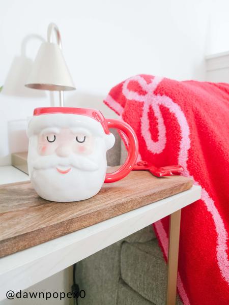 Mud Pie Red & Pink Bow Chenille Blanket