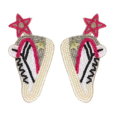 Fuchsia Superstar Sneaker Earrings