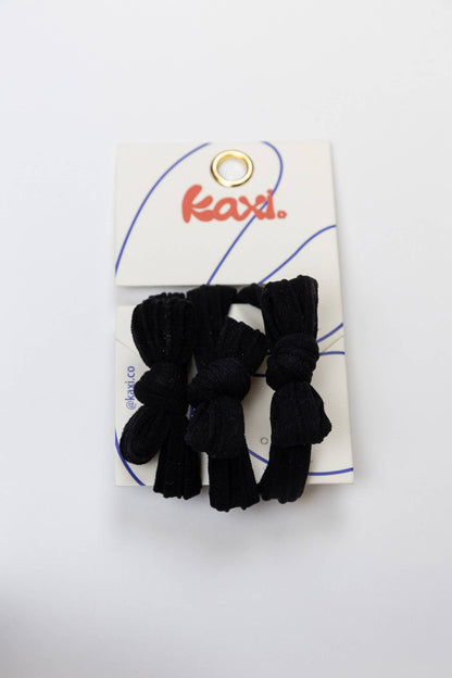 Kaxi Nylon Bow Slick Back Hair Ties