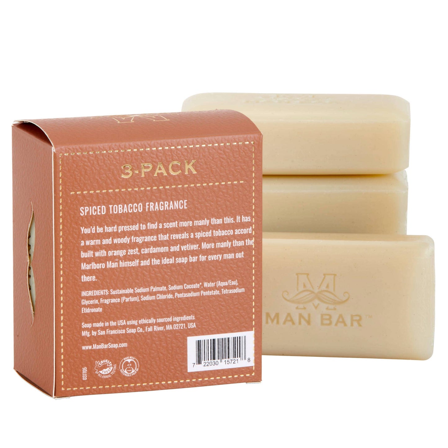Man Bar Miniature 3pc Gift Set -  Spiced Tobacco