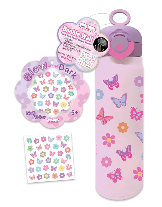 Tie Dye Butterfly Stainless Steel Water Bottle