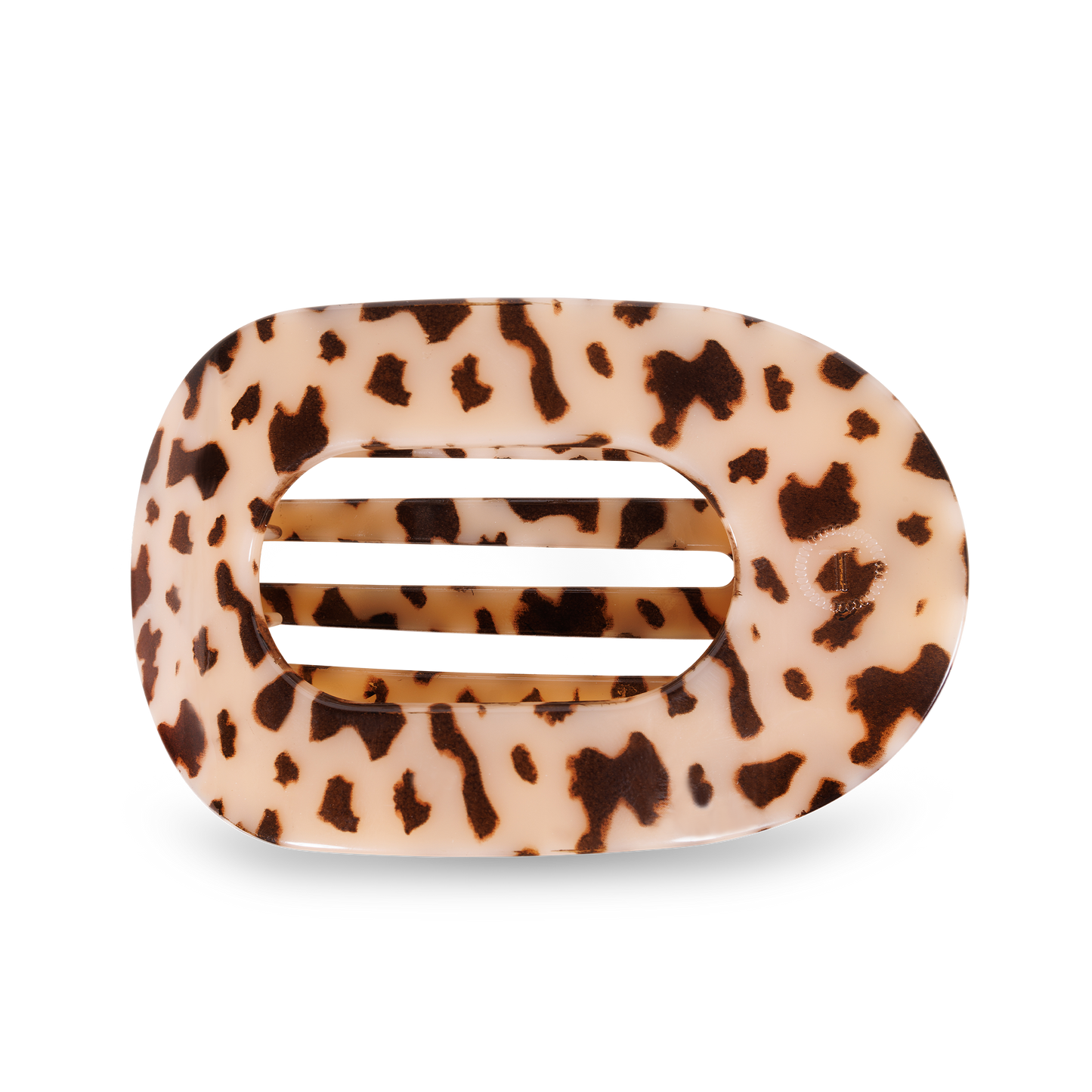 Round Flat TELETIE Clip | Large | Blonde Tortoise