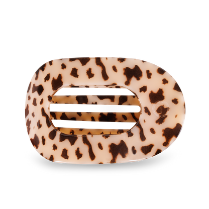 Round Flat TELETIE Clip | Large | Blonde Tortoise