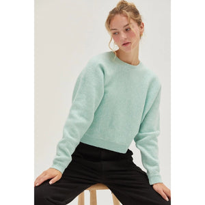 Mint Dolman Sleeve Emily Crew Neck Sweater