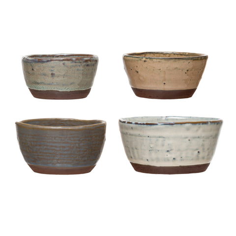 Stoneware Bowls with Reactive Glaze